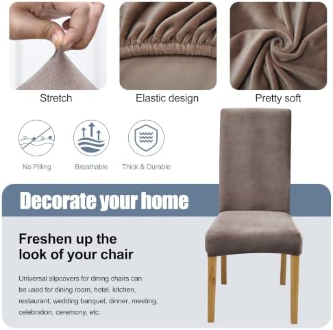 Dining Chair Covers, Stretch Seat Covers, Washable Furniture Protector - Image 3