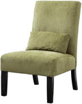 Roundhill Furniture Pisano Spring Green Fabric Armless Contemporary Accent Chair by RoundhillFurniture