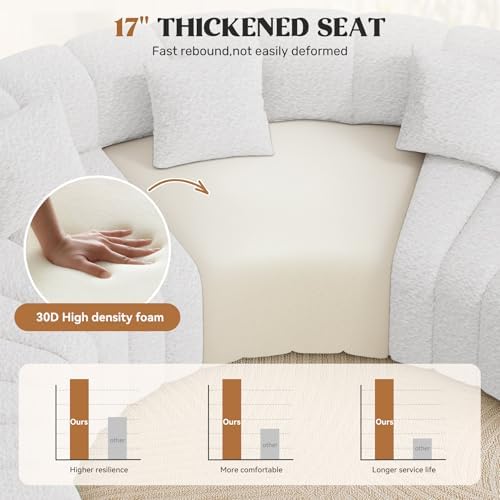 Luxanimarion 2PCS 1/8 Round Modular Sectional Sofa, 2 Seater Modern Curved - Image 5