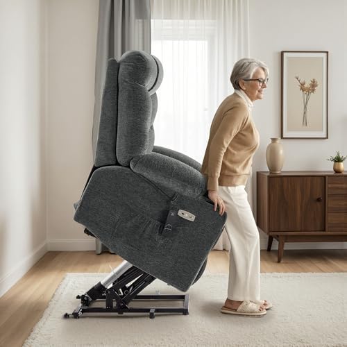 MCombo Power Lift Recliner Elderly, Fabric R7289 - Image 6