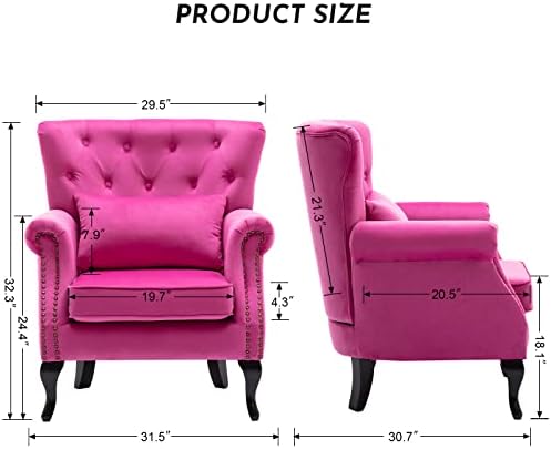 LZAREAL Accent Reading Arm Chairs - Image 2