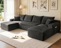 Yafylly 134" U Shaped Sectional Sofa by Yafylly
