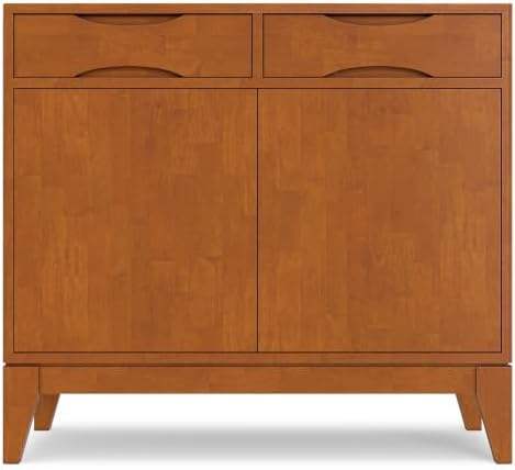 SIMPLIHOME Harper 40" Wide Solid Wood Cabinet in Teak Brown - Image 7