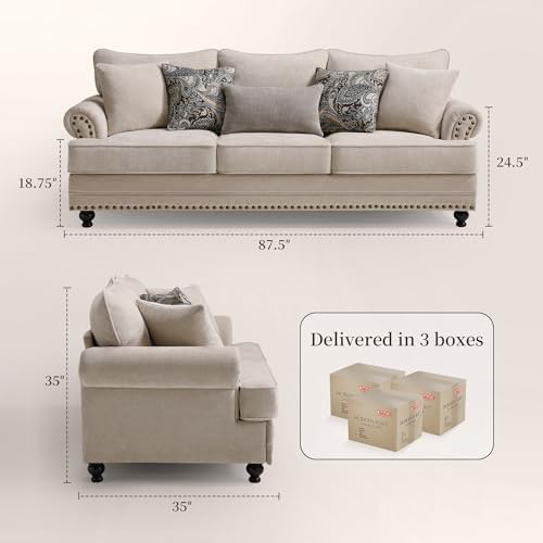 Modern Farmhouse 3-Seat Sofa - Image 2
