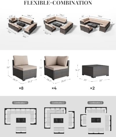 WWR Patio Furniture Set 14 Piece - Image 5