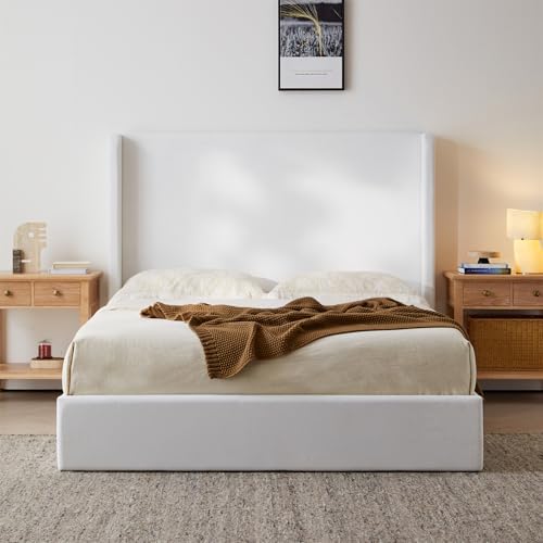 King Coconut Micro Suede Bed Frame by OFLILAK