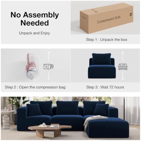 Novilla 177" Modular Sectional Sofa, U Shape Extra Large Sectional Couch - Image 4