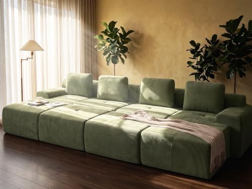 159" Oversized Boneless Couch, Comfort Cloud Sectional Couches by VYUXWO