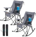FUNDANGO Rocking Camping Chair for Adults, 2 Pack Portable Camp Chairs by FUNDANGO