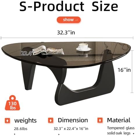 Modern Glass Coffee Table, Mid Century Coffee Table, Small Coffee Table - Image 2