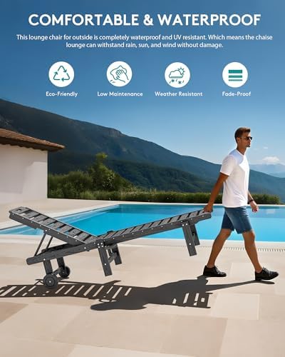 SERWALL HDPE Outdoor Chaise Lounge - Image 4
