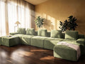 196" U Shaped Oversized Boneless Couch, Comfort Cloud Sectional Couches by VYUXWO