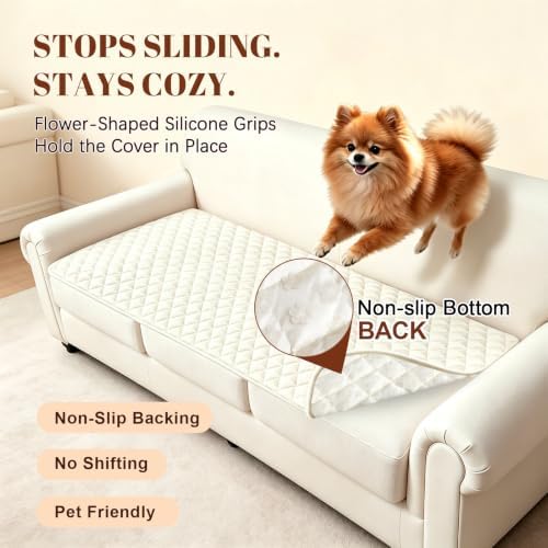 ALIECOM Pet Couch Covers for Sofa Waterproof Plush Dog Sofa Cover Washable - Image 5