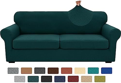 XINEAGE 3-Piece Stretch Sofa Cover, Washable Couch Covers by XINEAGE