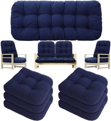 Youyole 7 Pcs Wicker Chair Cushions Set, 44 x 19'' Outdoor Waterproof Loveseat by Ajaredlulu