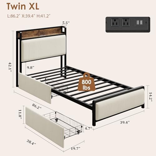 GAOMON Twin-XL Size Bed Frame - Image 2