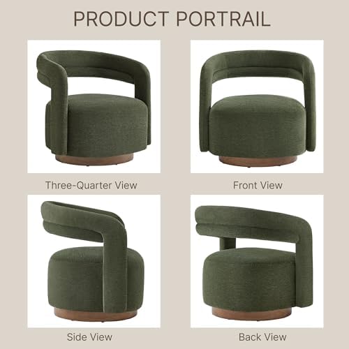 KISLOT, Swivel Accent Chair, Modern Arm Chair - Image 4