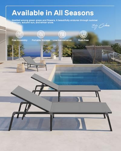 Ciokea Aluminum Chaise Lounge Ourdoor - Image 4