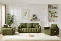 Antetek Set of 3 Teddy Fabric Sofa by Antetek