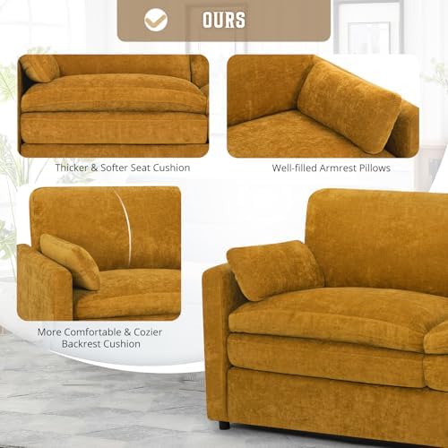 Comfy Chenille Sofa Set with Well-Filled Pillows - Image 5