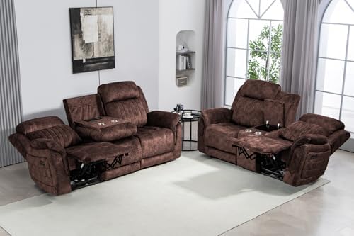 Zero Gravity Reclining Sofa Set, Power Recliner Living Room Set by Consofa