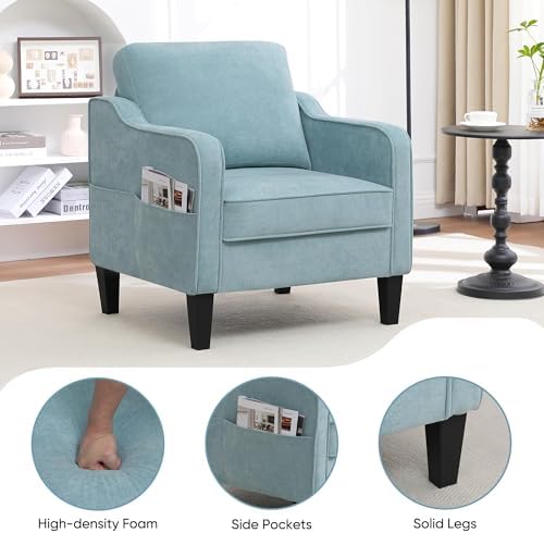 Accent Chairs Set of 2, Upholstered Living Room Chairs - Image 4