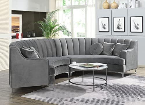 Legend Vansen Semicircle Modular Curved Velvet Sectional Sofa, 141.34”Oversized - Image 4