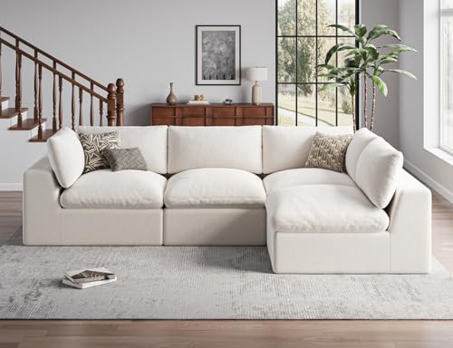 120" Cloud Sectional Couch | Oversize Boneless Couches - Image 3