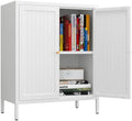 Small 2 Door Metal Storage Side Buffet Cabinet by Fumedo