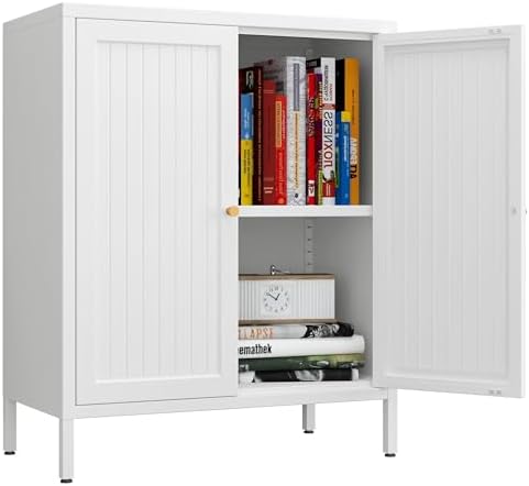 Small 2 Door Metal Storage Side Buffet Cabinet by Fumedo