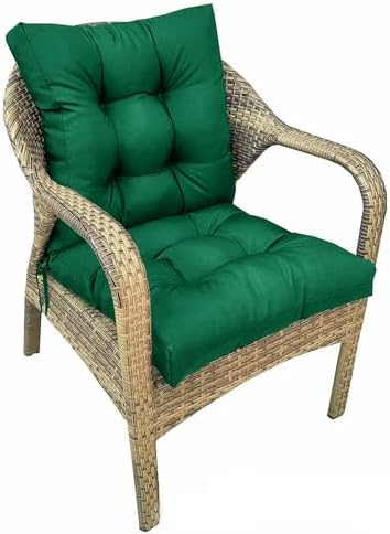Outdoor Wicker Chair Cushions for Porch Garden No Slip High Back Patio Chair by Eoieov