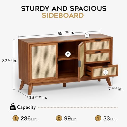 Bme Rattan Pre-Assembled Buffet Sideboard - Image 2