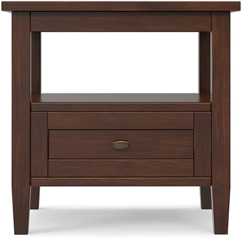 SIMPLIHOME Warm Shaker 20" Wide Solid Wood End Table in Russet Brown - Image 7