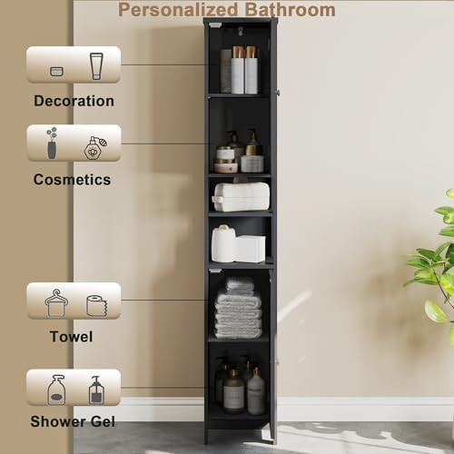 ChooChoo Narrow Bathroom Storage Cabinet - Image 5