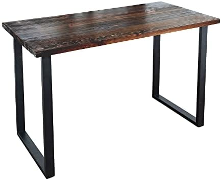 PIPE DECOR Boulder Black Solid Wood Rustic 48” Desk Kit by PipeD%C3%A9cor