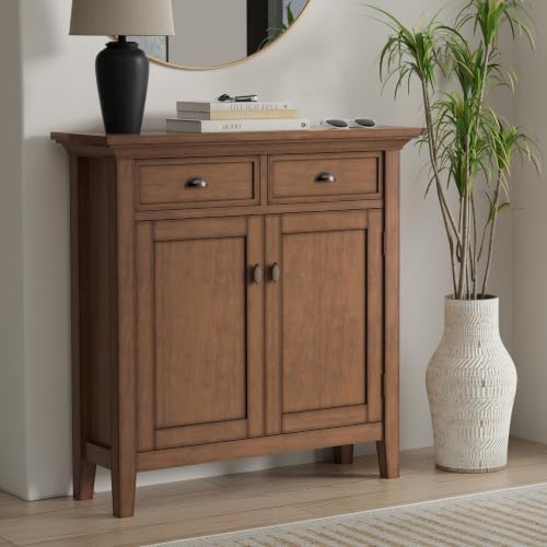 SIMPLIHOME Redmond 36" Cabinet in Rustic Natural Aged Brown - Image 2