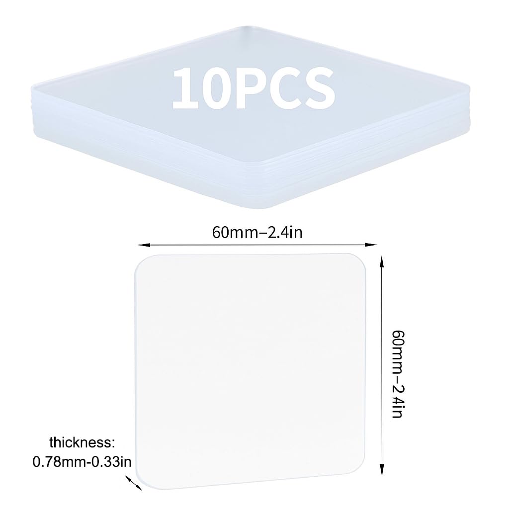 30PCS Premium Double Sided Mounting Squares Clear Tape,Heavy Duty Adhesive Pads for Pictures,Poster Hanging Strips - Strong Sticky Tack,Waterproof Adhesive for Shower,Wall Patch,Sticky Pads