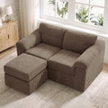 L Shaped Boneless Couch, Modern Loveseat Sofa by UMBFUN