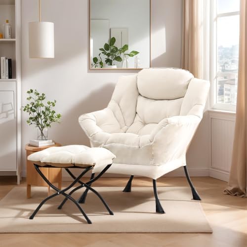 Lazy Chair with Ottoman, Soft Comfy Chair - Image 4