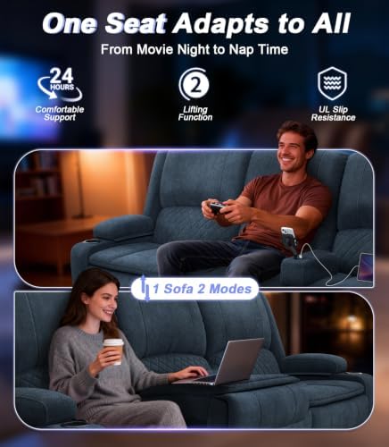 Power 3 Setaer Recliner Sofa, Wall Hugger Loveseat Recliner - Image 5
