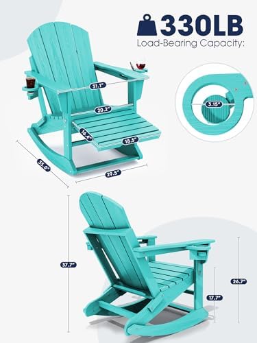 KINGYES Adirondack Rocking Chair Set of 4 - Image 2