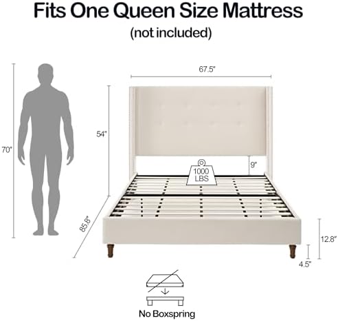 Upholstered Queen Bed Frame - Image 2