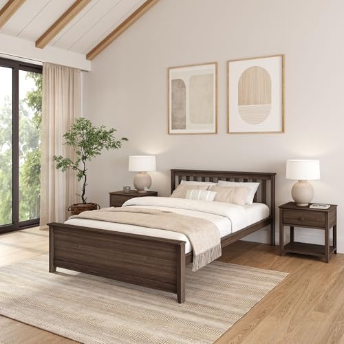 Plank+Beam Solid Wood Queen Bed Frame, Platform Bed by PlankBeam