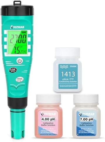 UIUZMAR pH Meter for Hydroponics EC pH Monitor pH ppm Tester for hydroponics by UIUZMAR