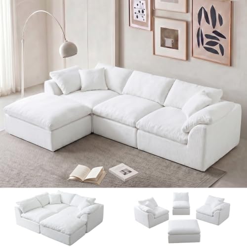 110" Boneless Cloud Couch Sectional by YEFLIXVRAU-HomeComfort