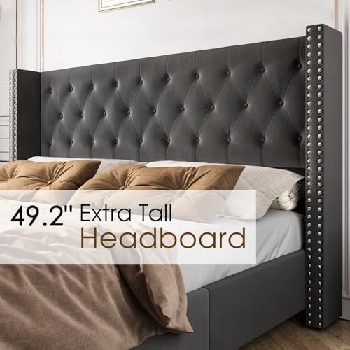 PaPaJet King Velvet Bed Frame - Image 3