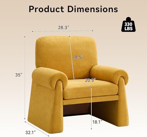 Oversized Accent Chair, Comfy Living Room Chairs, Single Sofa Chair - Image 2