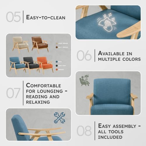 Lexicon Mid Century Modern Accent Chair - Image 4