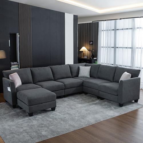 122.8" Large Sectional Couches for Living Room by ZXDesign