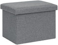 B FSOBEIIALEO Folding Storage Ottoman, 16.5" Linen Ottomans by BFSOBEIIALEO
